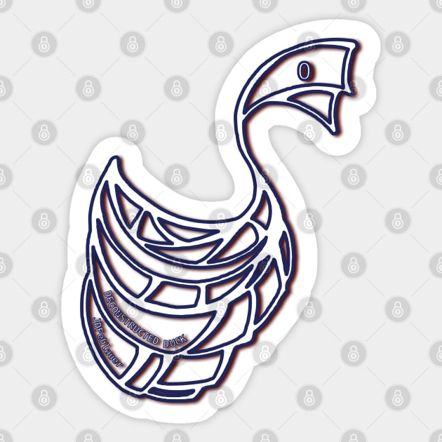 Deconstructed LINE DUCK Sticker by JDFehlauer